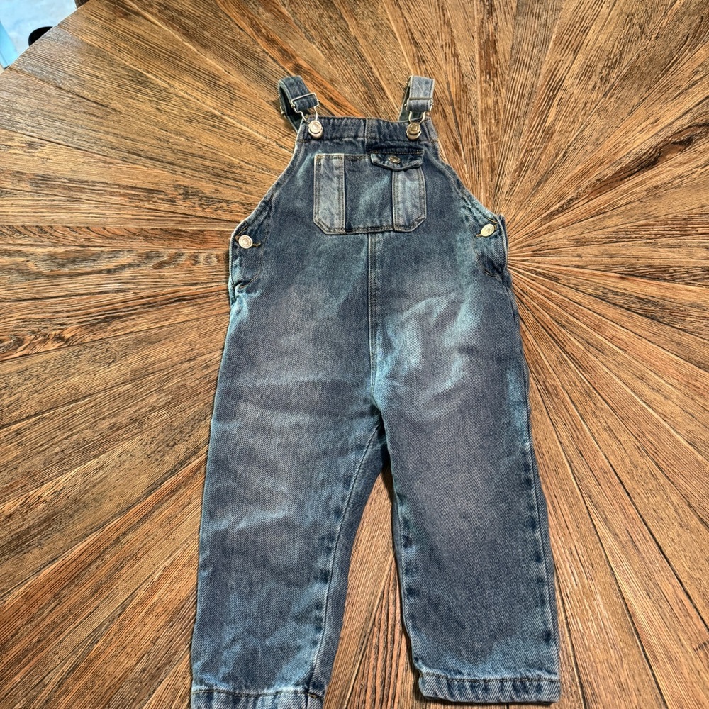 ZARA kids denim overalls size 12-18 months boys girls baby toddler